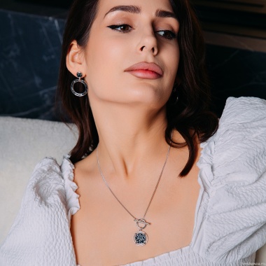 Серьги Fiore Luna, Jet Nut